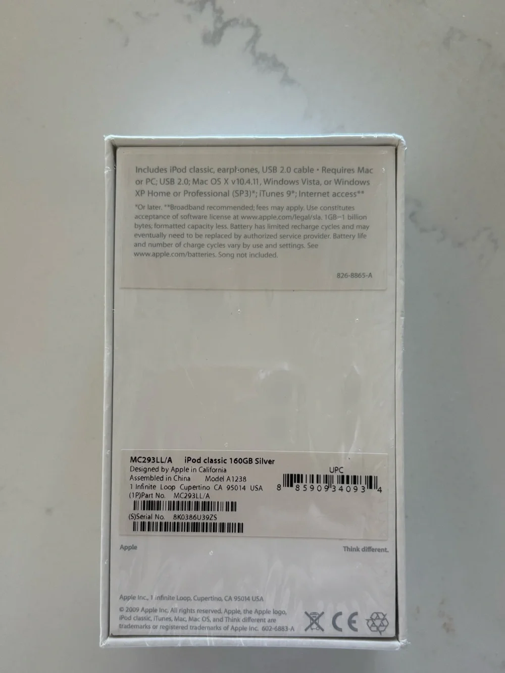 FACTORY SEALED Apple iPod Classic 160GB Silver 7th Gen MC293LL/A RARE